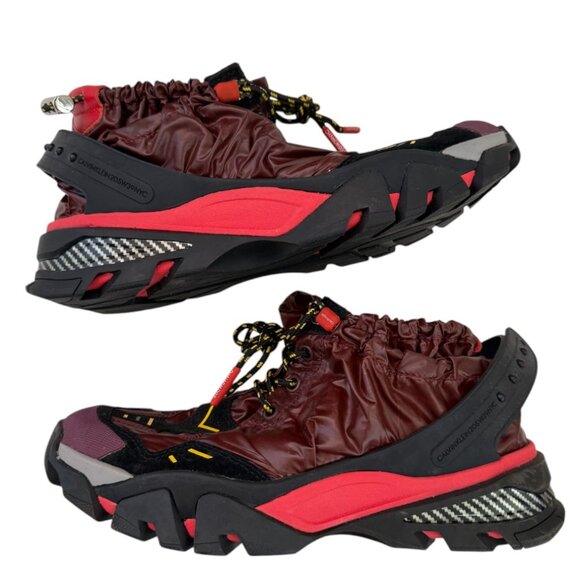 Like New RARE Raf Simons x Calvin Klein Burgundy Lace Up Sneakers - 8.5 - Picture 6 of 8